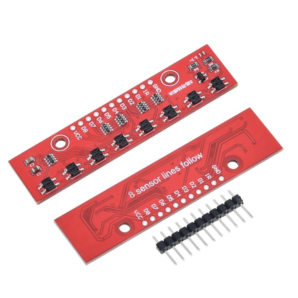TZT Tracking Module Infrared Detection Sensor Module DIY For Arduino 8-Channel Infrared Detector Hunt Module 8bit Sensor Module
