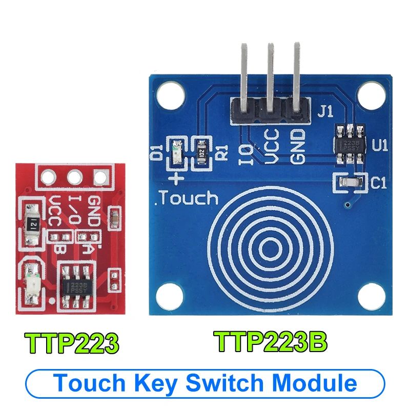 TZT 5/10pcs TTP223 Touch Key Switch Module Touching Button Self-Locking/No-Locking Capacitive Switches Single Channel