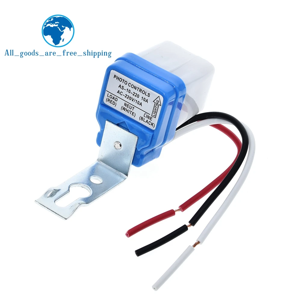 TZT 10A Photoswitch Sensor Switch Auto On Off Photocell Street Light Control Universal 220V Automatic Sensor Home Accessories