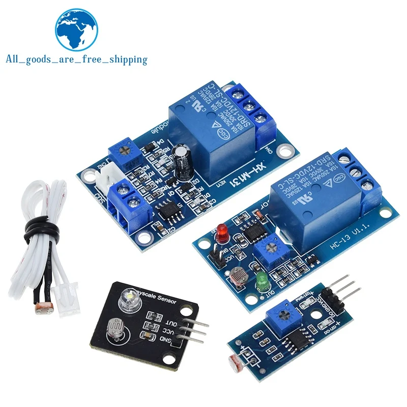 TZT XH-M131 DC 5V / 12V Light Control Switch Photoresistor Relay Module Detection Sensor 10A brightness Automatic Control Module