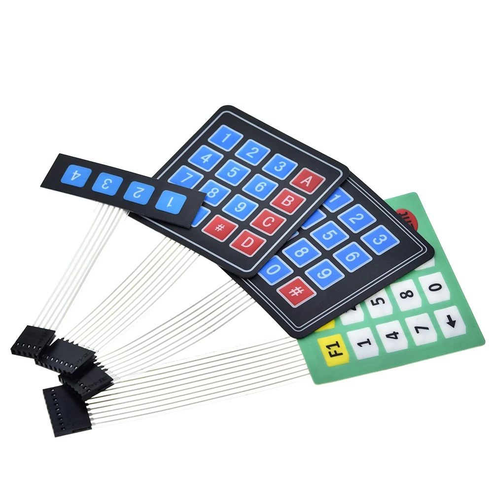 TZT 1/3PCS New 4 12 16 20 Key 4*4 Membrane Switch Keypad 1x4 3x4 4x4 4*5 Matrix Array Matrix keyboard for arduino smart car