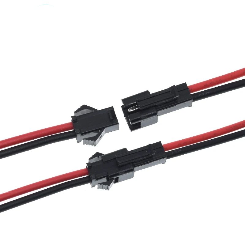 TZT 1/10Pairs 15cm Long JST SM 2Pins Plug Male to Female Wire Connector For diy