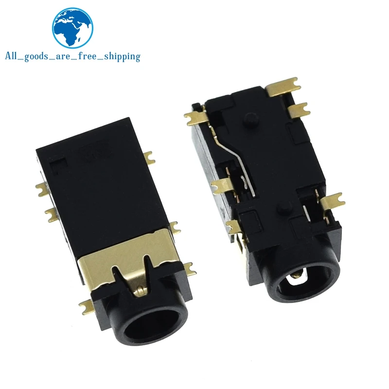 TZT 10/30PCS 3.5 MM headphone socket Audio socket PJ-342 Surface mounted 6 feet Double track gold plated PJ342