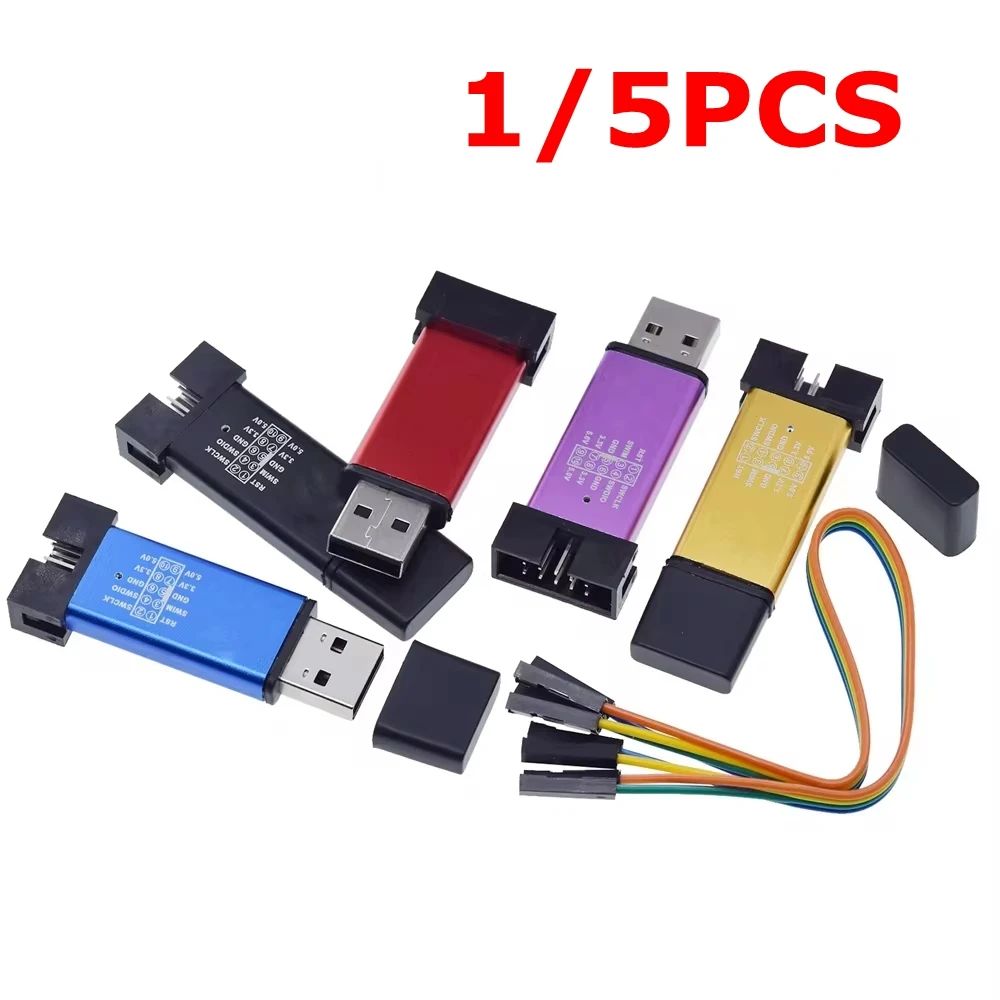 TZT 1/5PCS ST LINK Stlink ST-Link V2 Mini STM8 STM32 Simulator Download Programmer Programming With Cover A41 for arduino
