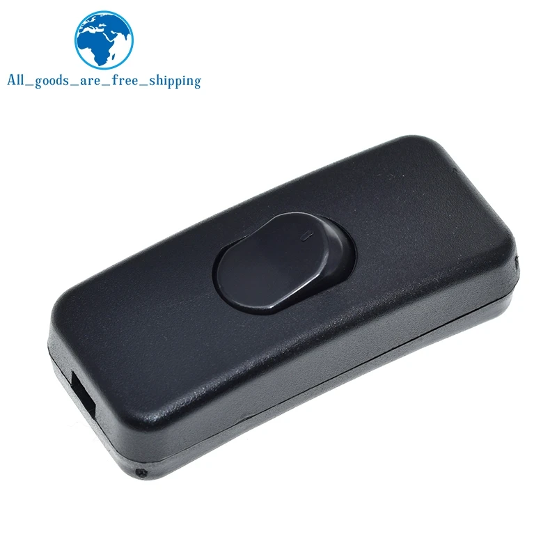 TZT 1/5pcs ON/OFF Inline Switch Black Inline Table Lamp Desk Light Cord Cable Switch 110-250V KCD1-112