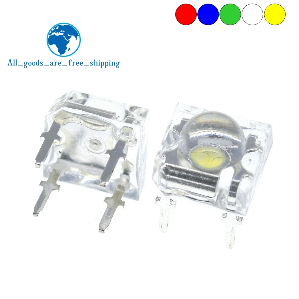 TZT 10/50/100Pcs 5mm F5 Piranha LED White Red Green Amber Clear 5mm LED Diode Light-Emitting-Diodes 4-pins Piranha LED Diodos