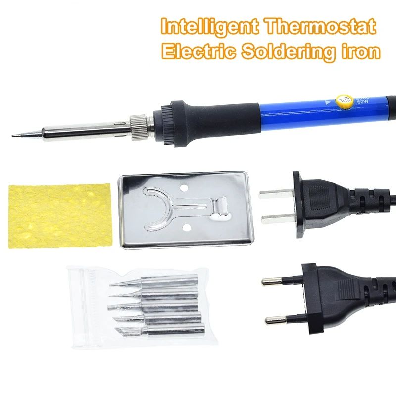 TZT New Adjustable Temperature Electric Soldering Iron 220V 60W Welding Solder Rework Station Heat Pencil Tips Repair Tool
