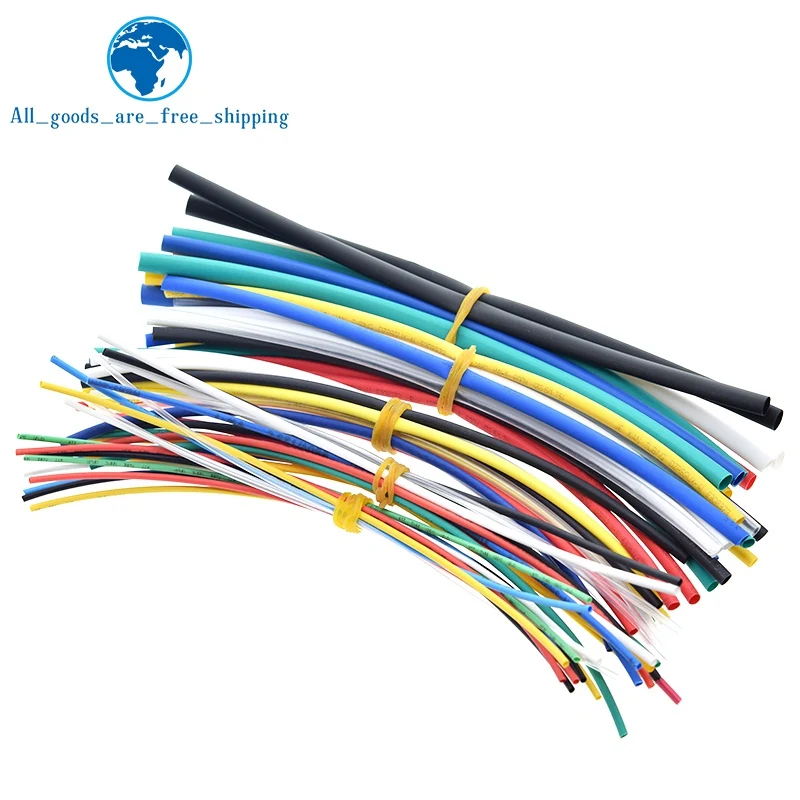 New Electric Unit 1Bag= 70pcs Flame Retardant Durable 7 Color Assorted Colors Ratio 2:1 Polyolefin Heat Shrink Tubing Tube Kits