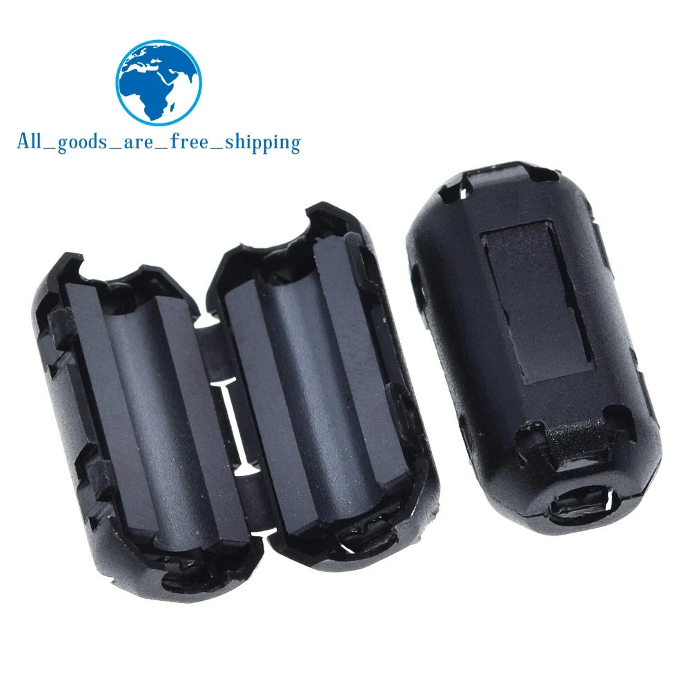 TZT 1/3PCS 5mm Clip-On Ferrite Ring Core Noise Suppressor For EMI RFI Clip Cable Active Components Filters
