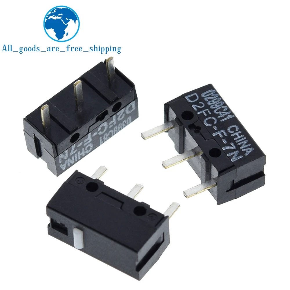 TZT 10/30PCS New Authentic For OMRON 5 million times Mouse Micro Switch D2FC-F-7N Mouse Button Fretting D2FC-E-7N D2FC