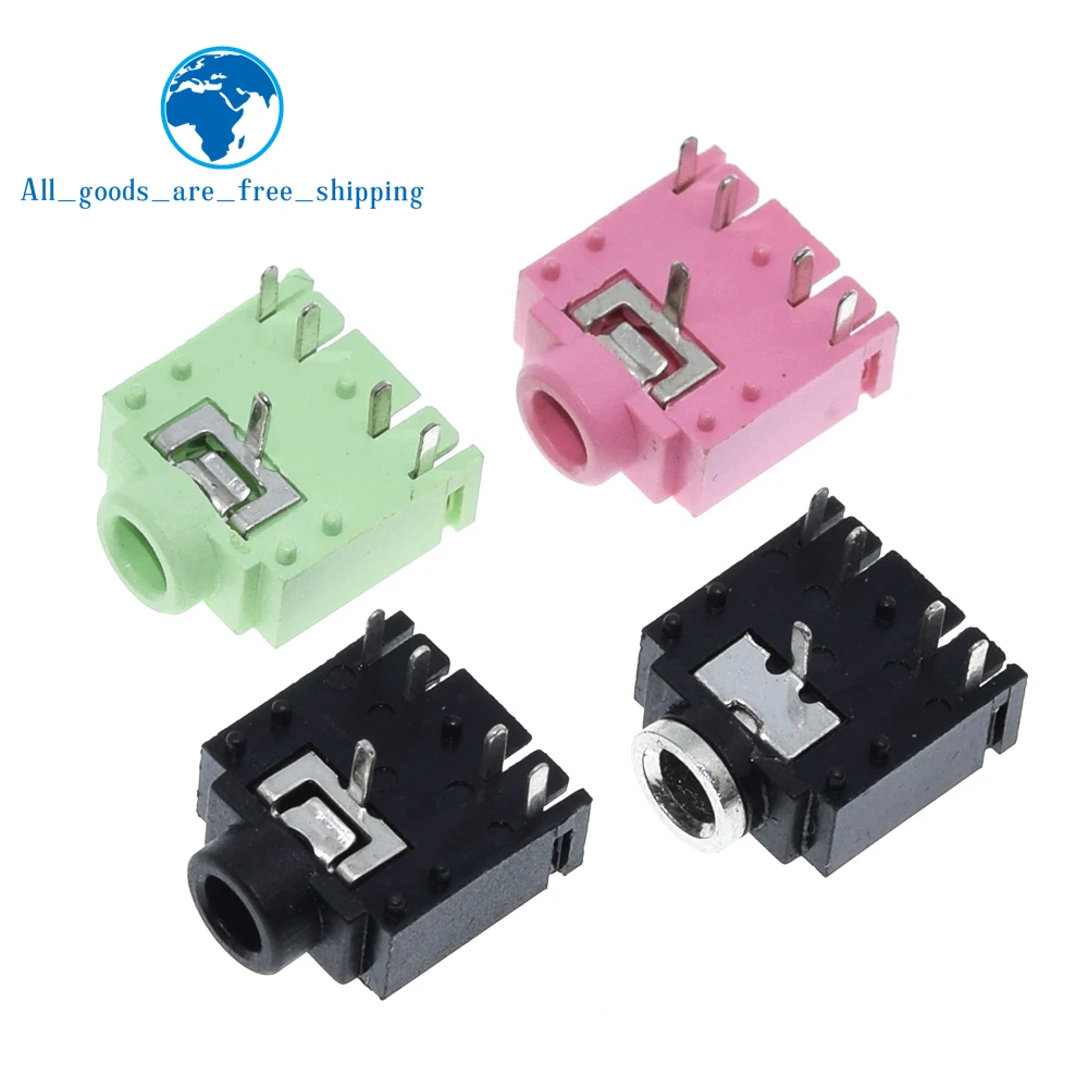 TZT 10/30PCS PJ-307 PJ307 3.5mm Stereo Jack Socket Audio Jack Connector PCB 3F07