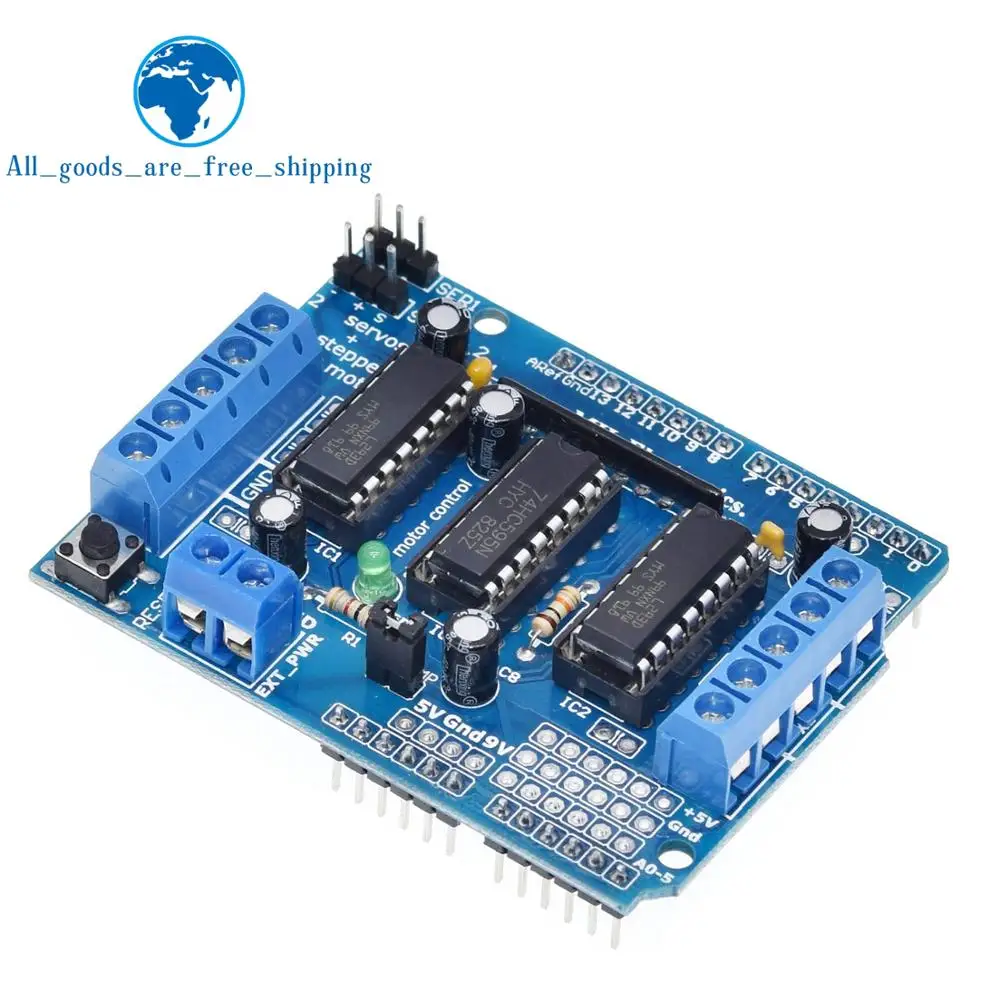 TZT 1/3PCS L293D Motor Drive Shield dual for arduino Duemilanove, Motor drive expansion board motor control shield