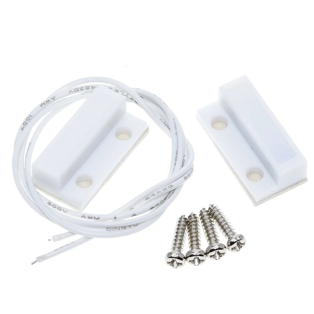 TZT 1/3PCS MC-38 MC38 Wired Door Window Sensor 30mm Wire Lengthen Randomly Magnetic Switch Home Alarm System for arduino