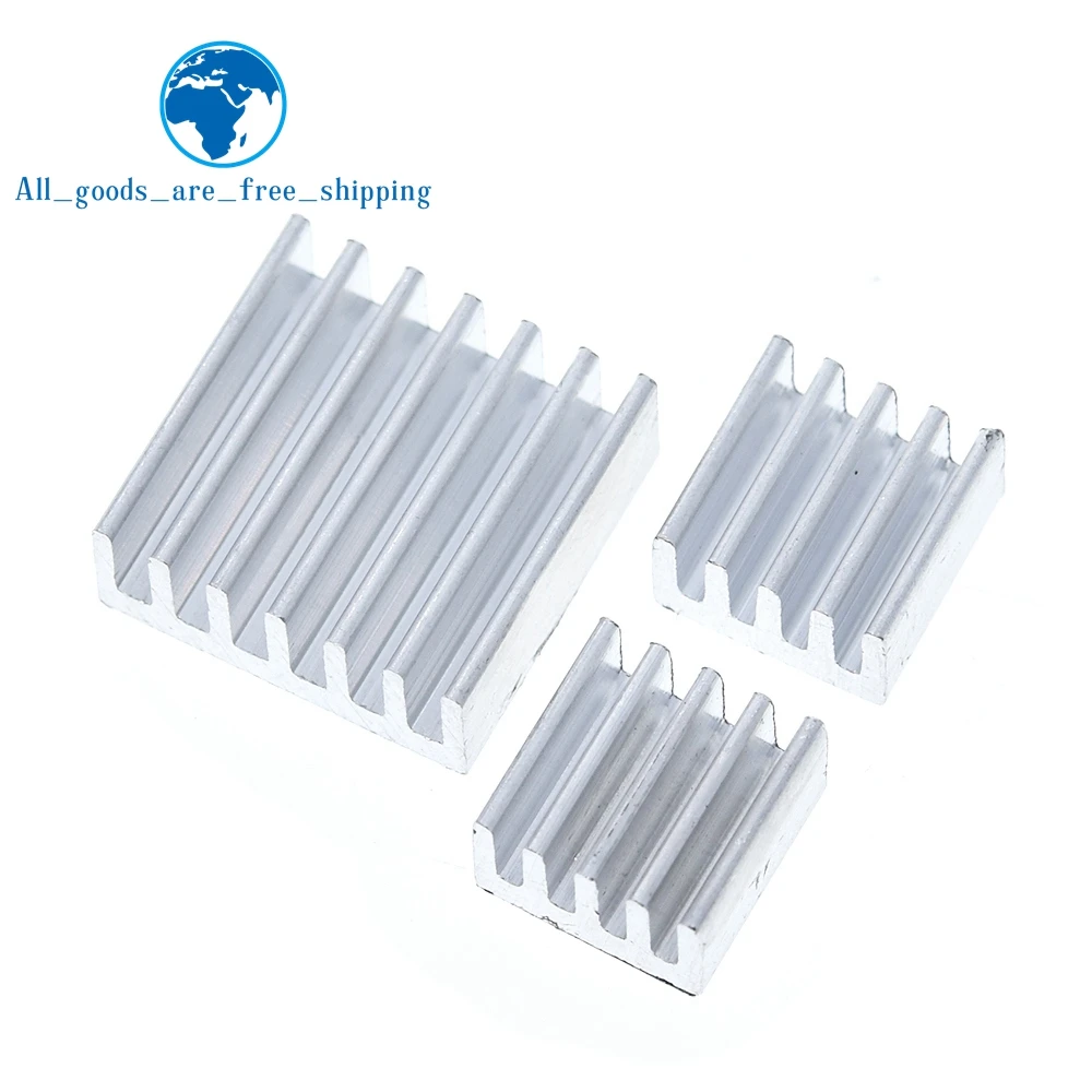TZT 1/3SET Adhesive Raspberry Pi Heatsink Cooler Pure Aluminum Heat Sink Set Kit Radiator For Cooling Raspberry Pi 2 B