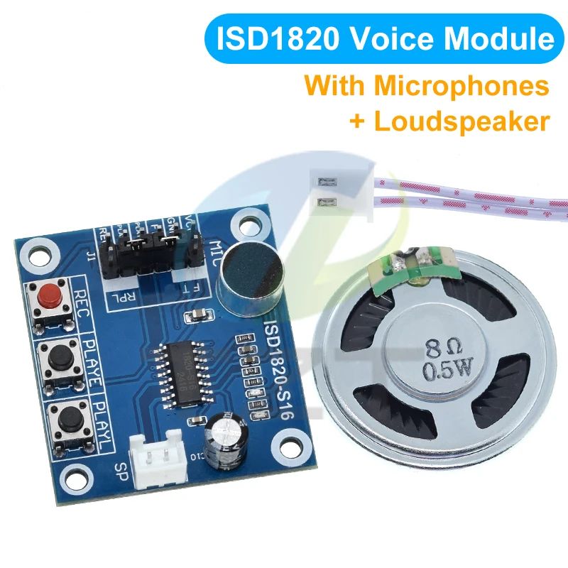 1/3PCS ISD1820 recording module voice module the voice board telediphone module board with Microphones + Loudspeaker