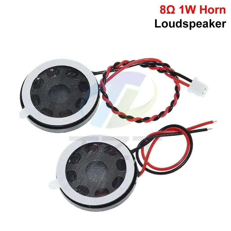 TZT 1/5PCS Round 8 Ohm 1W Speaker 8ohm 20mm With 1.25MM Cable Loud Speakers Mobile Phone Small Loudspeaker Audio