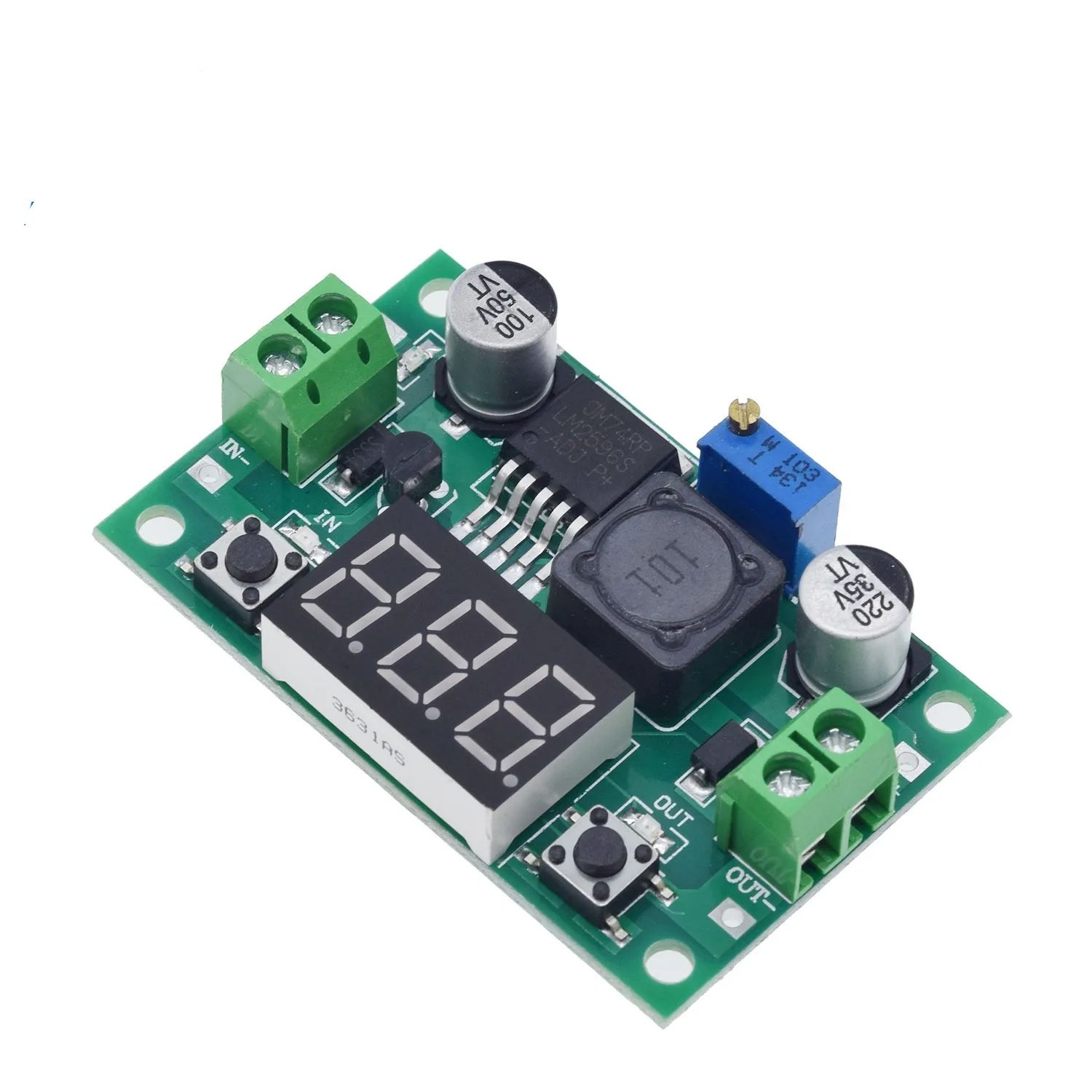 TZT LM2596 BUCK 3A DC-DC Voltage Adjustable Step Down Module 4.0~40V to 1.25-37V Adjustable Regulator With LED Voltmeter