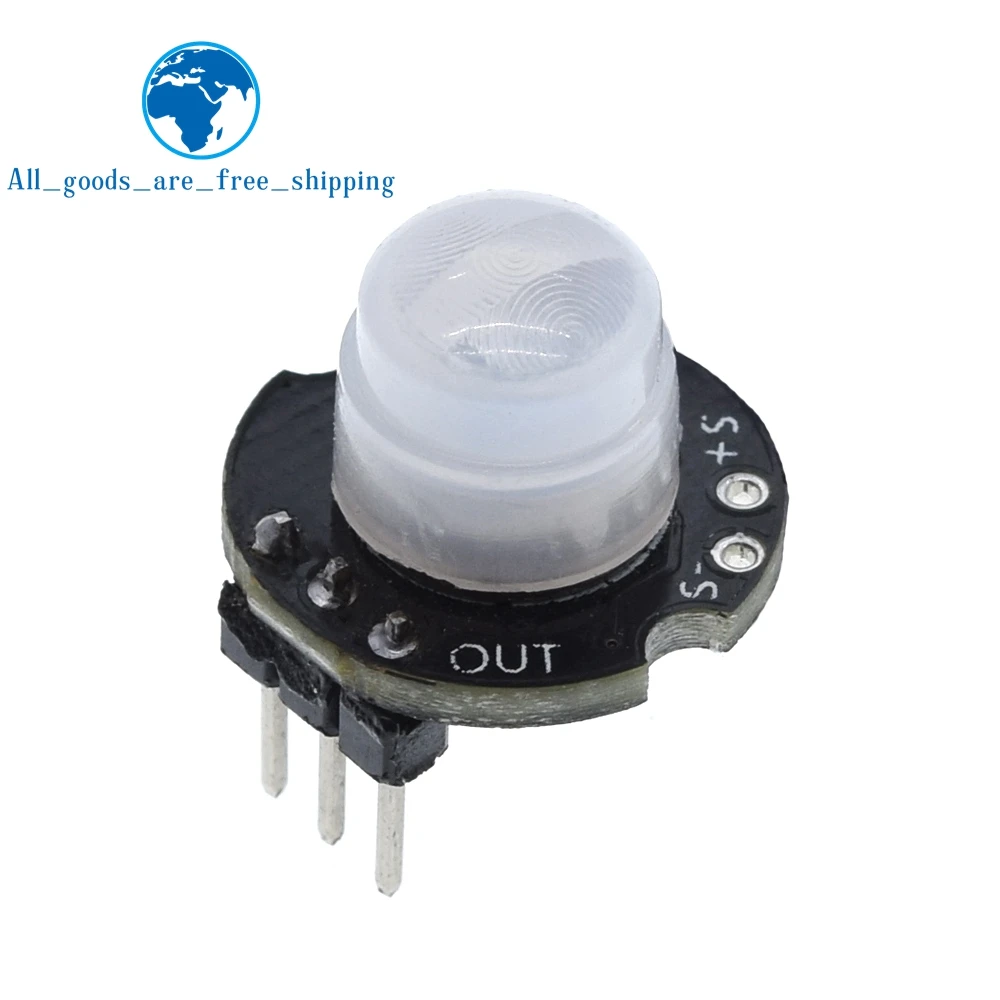 TZT MH-SR602 MINI Motion Sensor Detector Module Pyroelectric Infrared PIR kit sensory switch Bracket for arduino Diy With lens