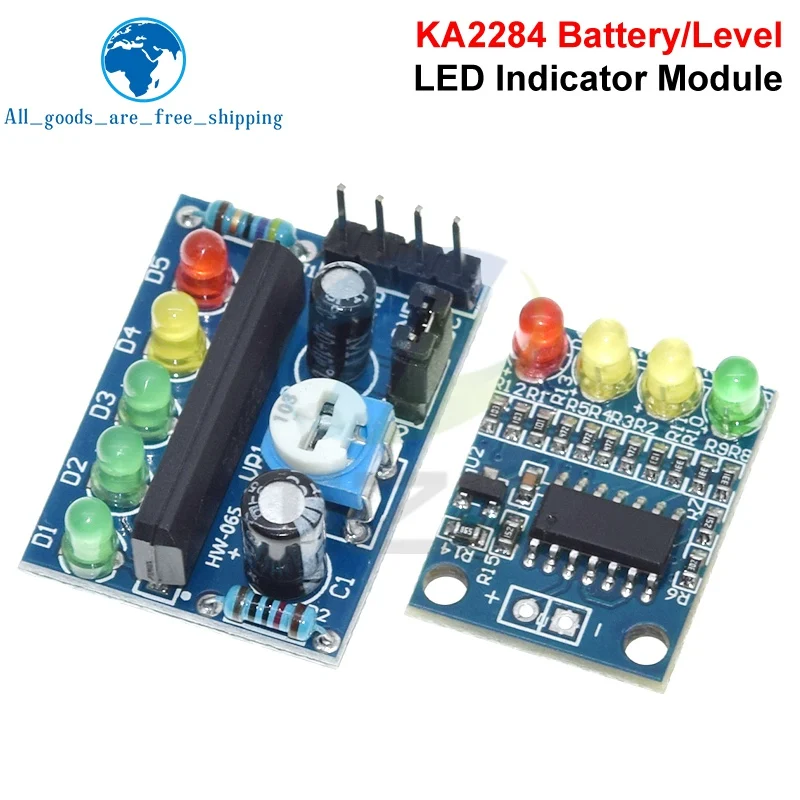 DC 3.5V-16V KA2284 Power Audio Voltage Level Indicator Battery Capacity Indicator Red Green LED for Voltmeter Volume VU Meter