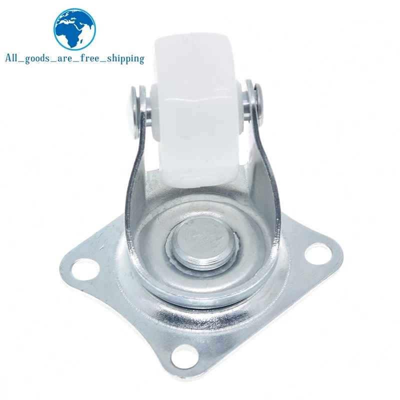 TZT 1/3PCS Universal Swivel Casters 1″ Wheels White Roller Wheel For Furniture Trolley Chair Swivel Caster Wheel