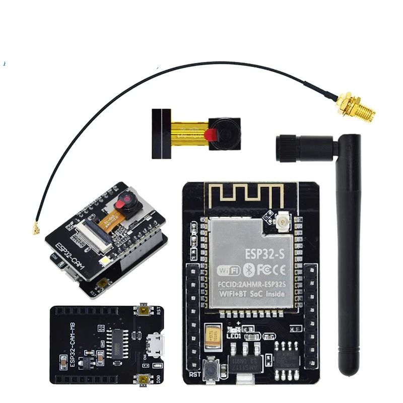 TZT ESP32-CAM-MB WIFI ESP32 CAM Bluetooth Development Board with OV3660 Camera MICRO USB to Serial Port CH340G Nodemcu