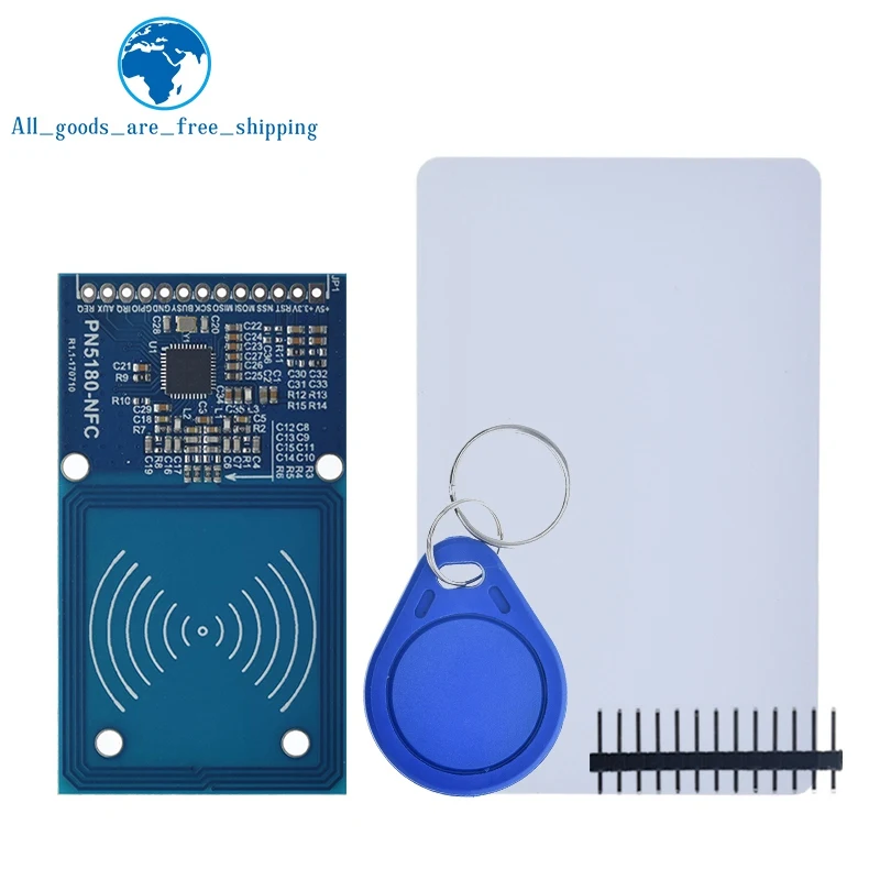 TZT 1/3pcs PN5180 NFC RF I Sensor ISO15693 RFID High Frequency IC Card ICODE2 Reader Writer For Arduino