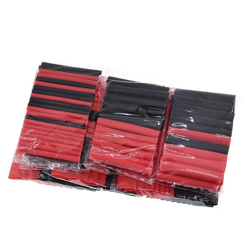 TZT 1BAG= 150 PCS Black And Red 2:1 Assortment Heat Shrink Tubing Tube Car Cable Sleeving Wrap Wire Kit