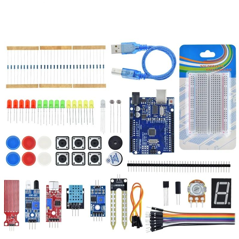 TZT Basic Starter Kit for Arduino UNOR3 Set R3 DIY Kit - TZTUNO R3 Board / Breadboard + Retail Box