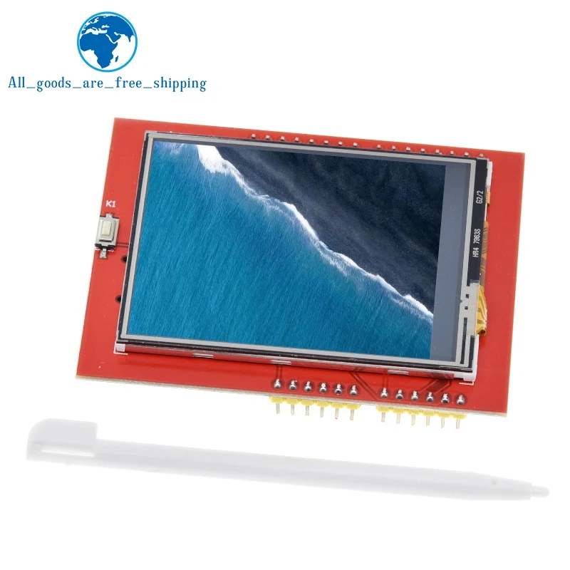 TZT 1/3PCS LCD module TFT 2.4 inch TFT LCD screen for Arduino UNO R3 Board and support mega 2560 with Touch pen ,UNO R3