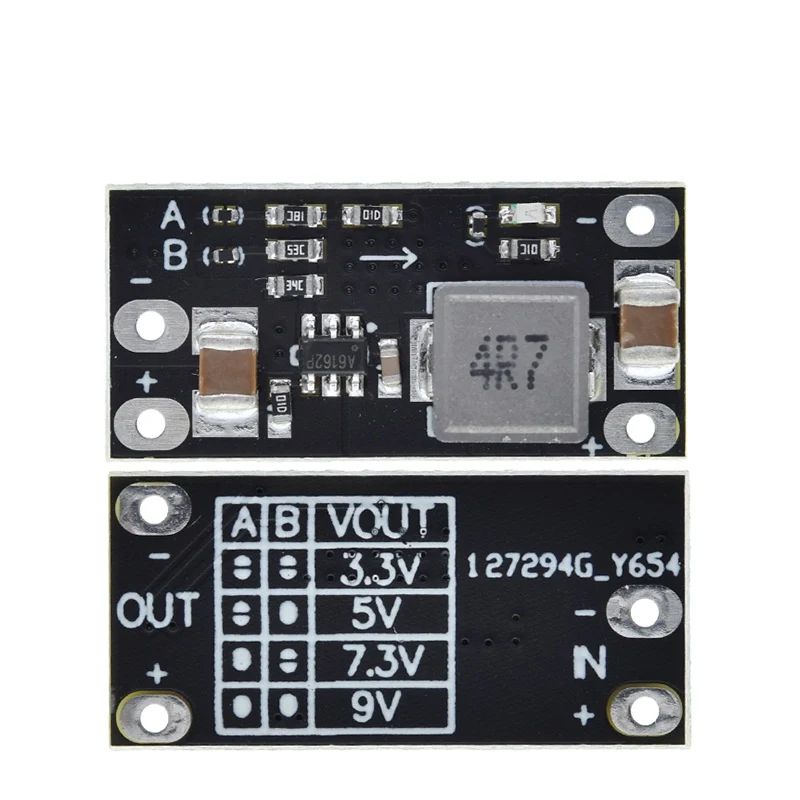 TZT 1/5pcs Step Down Board 12V to 5V Mini DC-DC Step-Down Module 2A Supports 9V/7.3V/5V/3.3V Output