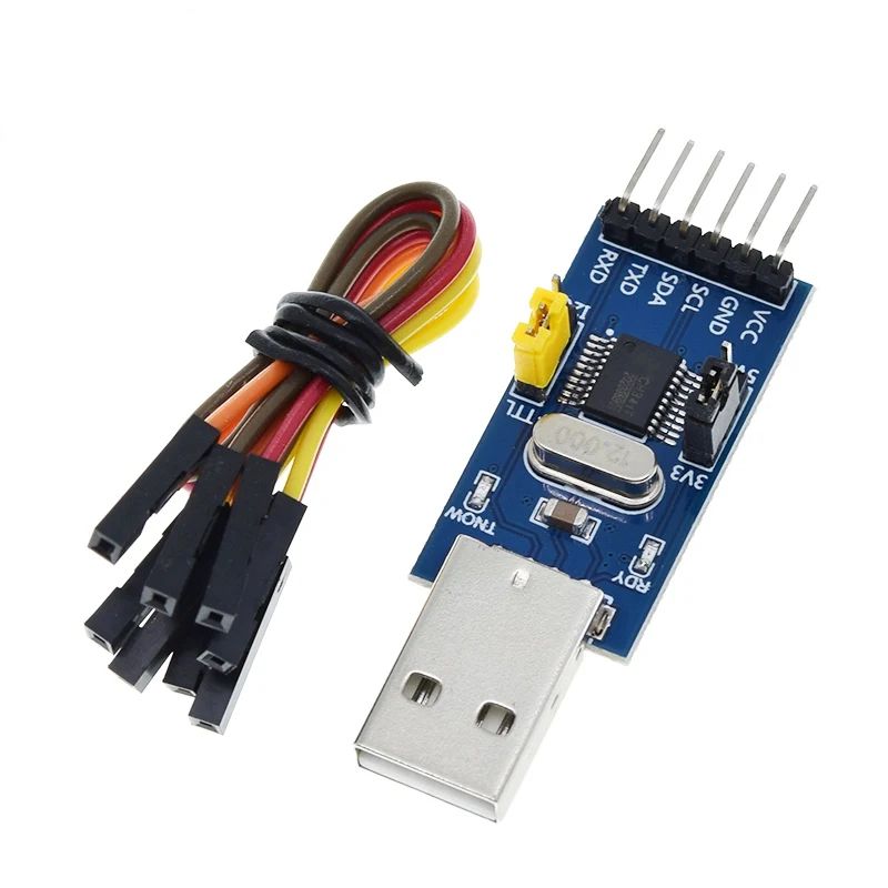 TZT 1/3PCS CH341T 2 in 1 module 3.3V 5V USB to I2C IIC UART USB to TTL single-chip serial port downloader