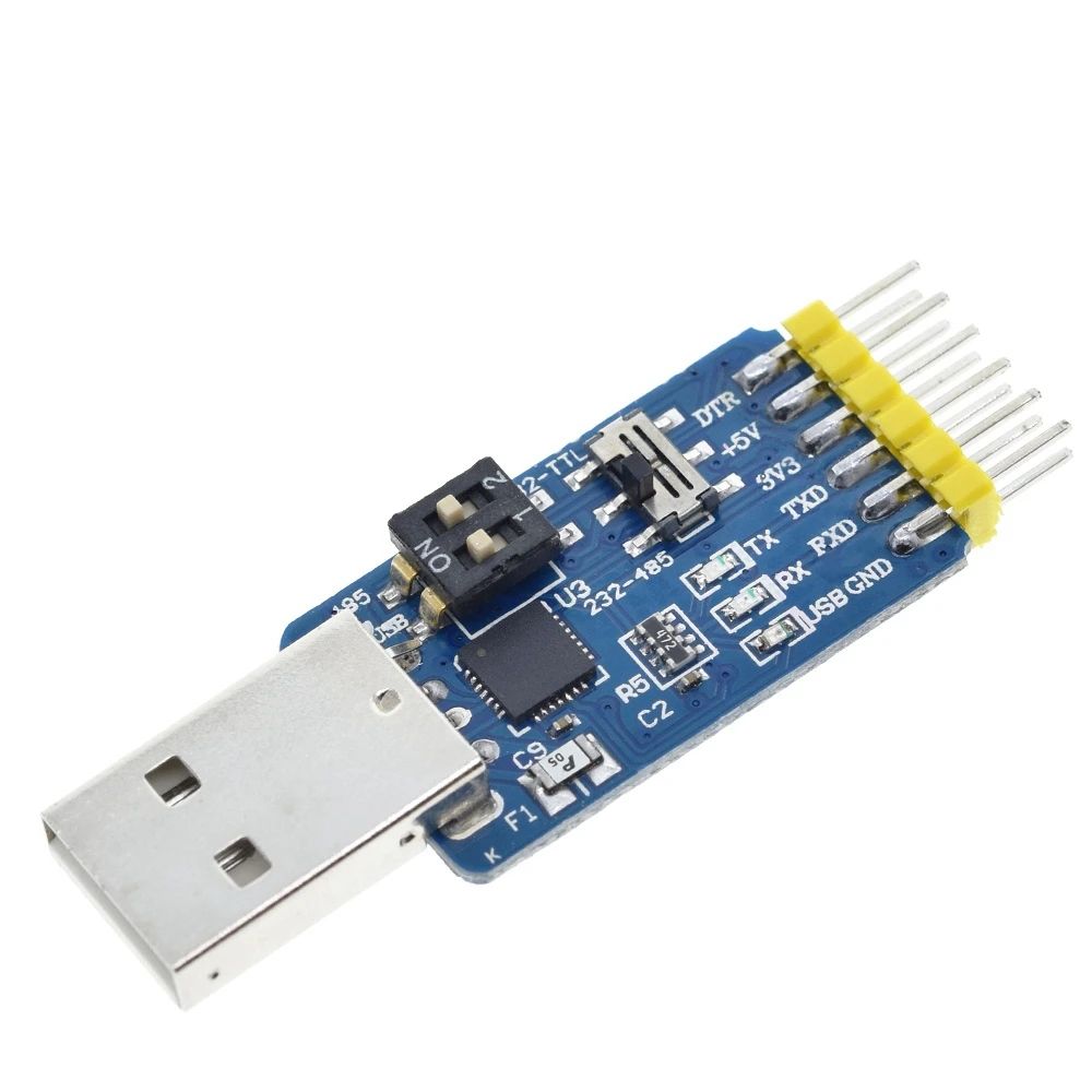 1/3PCS CP2102 six-in-one multifunctional serial port module usb to TTL 485 232 mutual conversion compatible with 3.3V/5V level