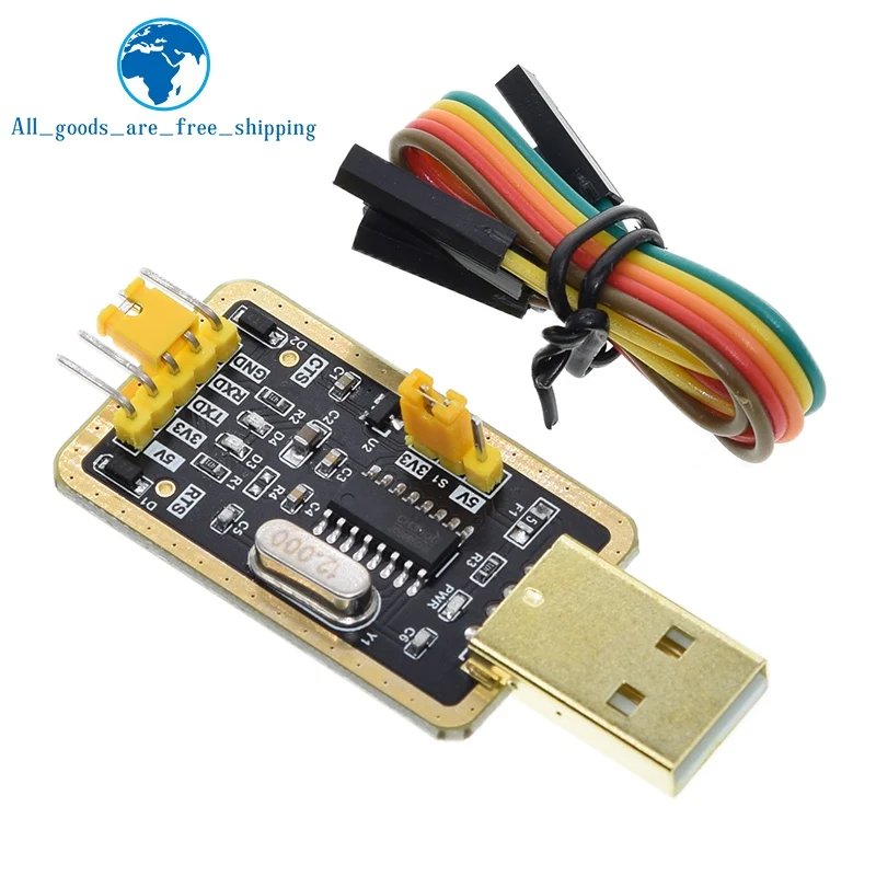 TZT CH340 Module Instead of PL2303 CH340G RS232 to TTL Module Upgrade USB to Serial Port In Nine Brush Plate for arduino Diy Kit