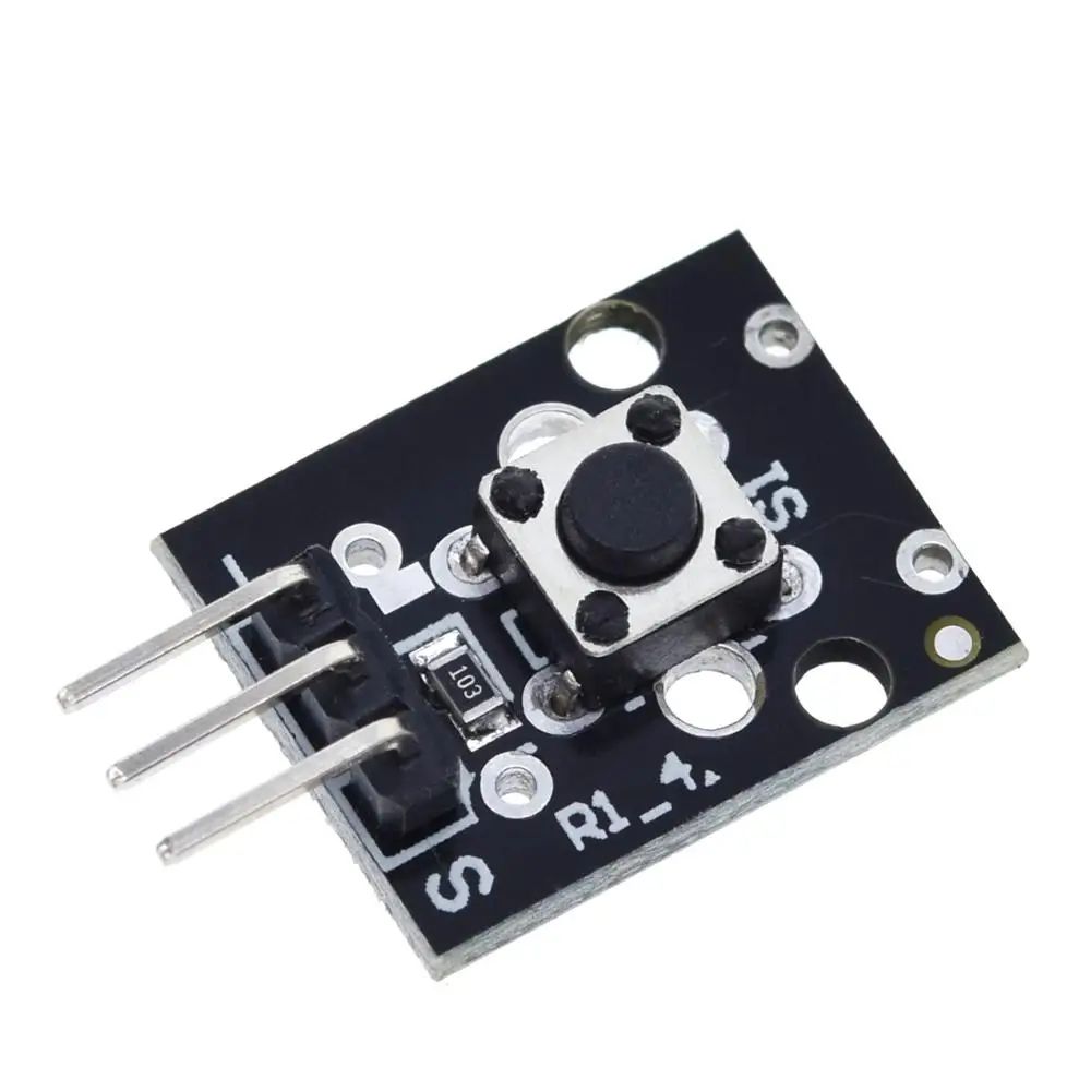 TZT 1/3PCS KY-004 3pin Button Key Switch Sensor Module for Arduino Diy Starter Kit 6*6*5mm 6x6x5mm KY004