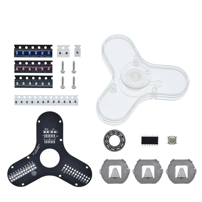 1/3PCS Electronic Diy Kit Fingertip Gyro LED Manufacture Kit Fun Welding Diy Kt RG550 Alleviate Fatigue Loosen Body And Mind