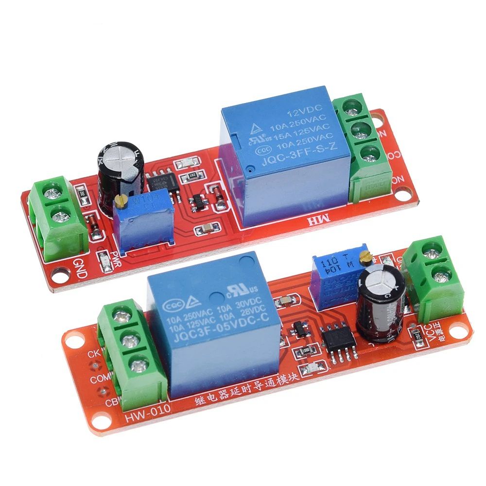TZT NE555 Timer Switch Adjustable Module Time delay relay Module DC 5V / 12V Delay Connect / Disconnect Relay shield for arduino