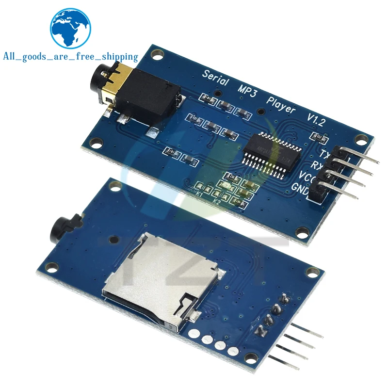TZT 1/3PCS YX6300 YX5300 UART Control Serial Module MP3 Music Player Module For Arduino/AVR/ARM/PIC CF