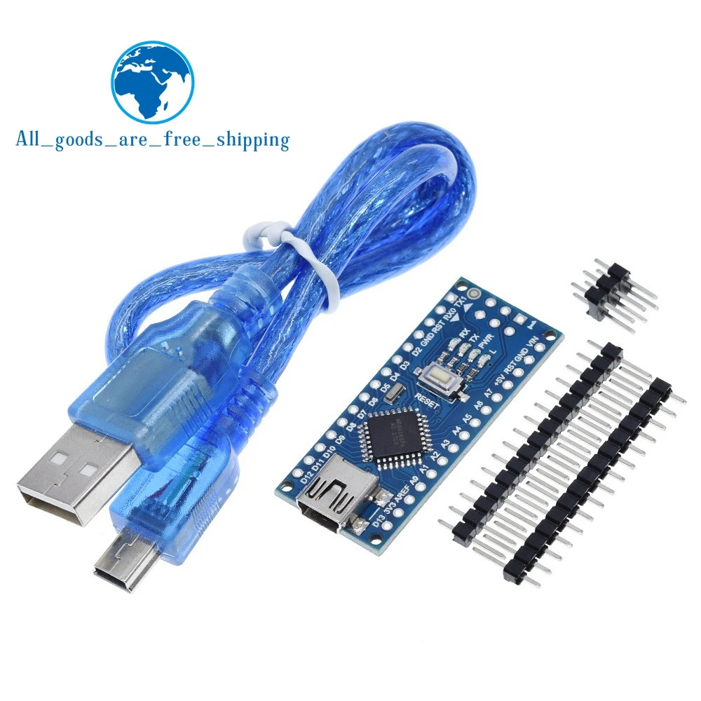 TZT Nano Atmega168 controller compatible for arduino nano Atmega168PA-AU CH340 CH340C replace CH340G USB driver