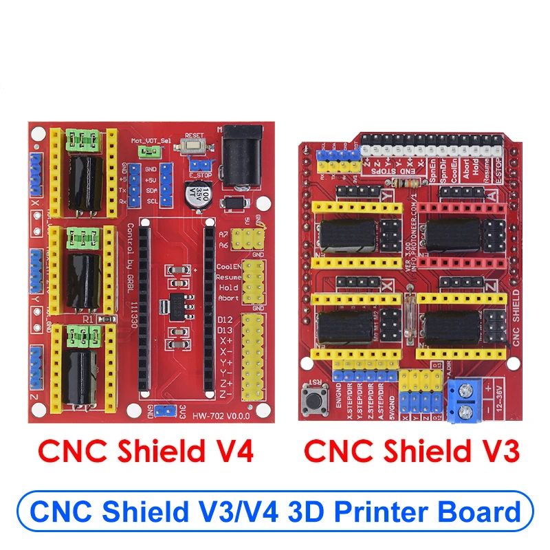 TZT 1/3PCS New CNC Shield V4 shield V3 Engraving Machine / 3D Printer / A4988 Driver Expansion Board for arduino Diy Kit