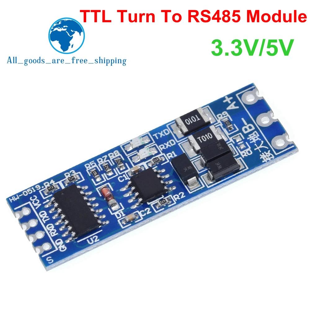 1/5PCS TTL Turn To RS485 Module Hardware Automatic Flow Control Module Serial UART Level Mutual Conversion Power Supply Module