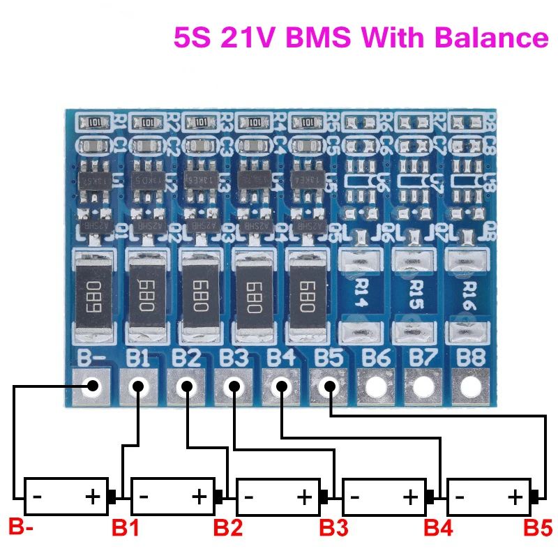 TZT 1/3PCS 5S 4.2v li-ion balancer board 18650 21V li-ion balncing full charge battery balance board