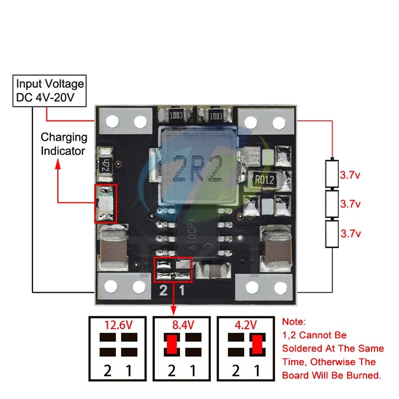 1/3PCS 3S Battery 18650 Charger Module Li-ion Lithium Step Down Protection Board 2A 4.2V/8.4V/12.6V Voltage Protect