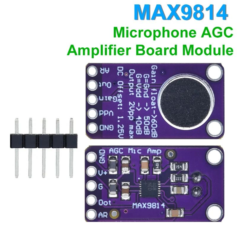 TZT 1/3PCS Electret Microphone Amplifier Stable MAX9814 module Auto Gain Control