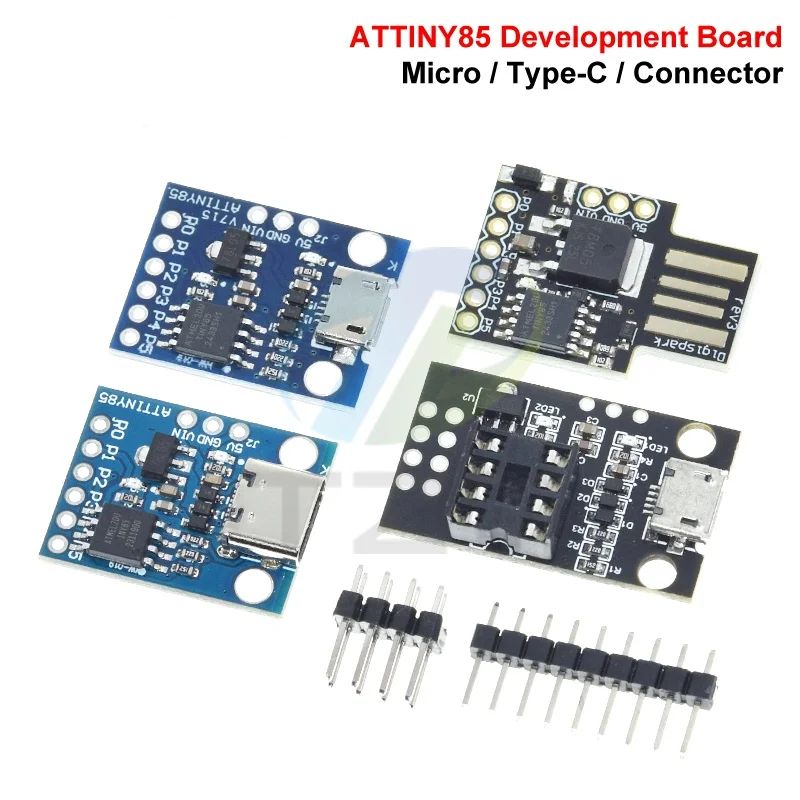 1/2PCS TINY85/ATTINY85 Digispark Kickstarter Micro Development Board ATTINY85 Module for Arduino IIC I2C USB Blue Black