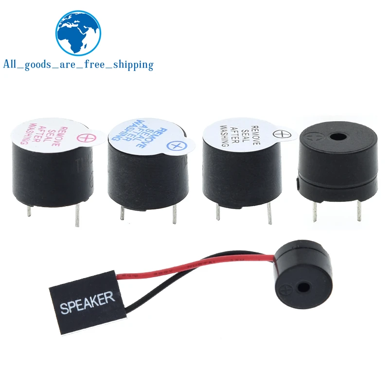 10PCS Active Buzzer 3V/5V/12V/16R TMB12A03 TMB12A05 TMB12A12 Magnetic Long Continous Beep Tone 12095 12*9.5mm Mini Plug Speaker
