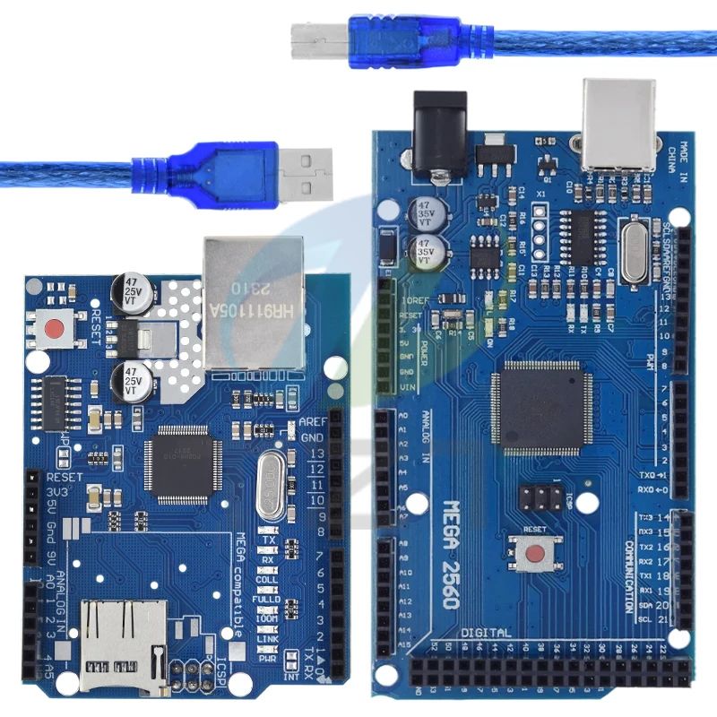 TZT UNOR3 Ethernet W5100 network expansion board SD card Shield for arduino with Mega 2560 R3 Mega2560 REV3