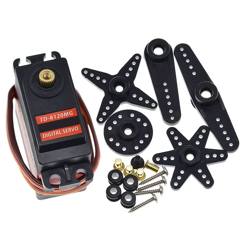 TZT TD-8120MG Waterproof Metal Gear Digital Servo with 20kg High Torque 180Angle for RC Remote Control Car Model Vehicle