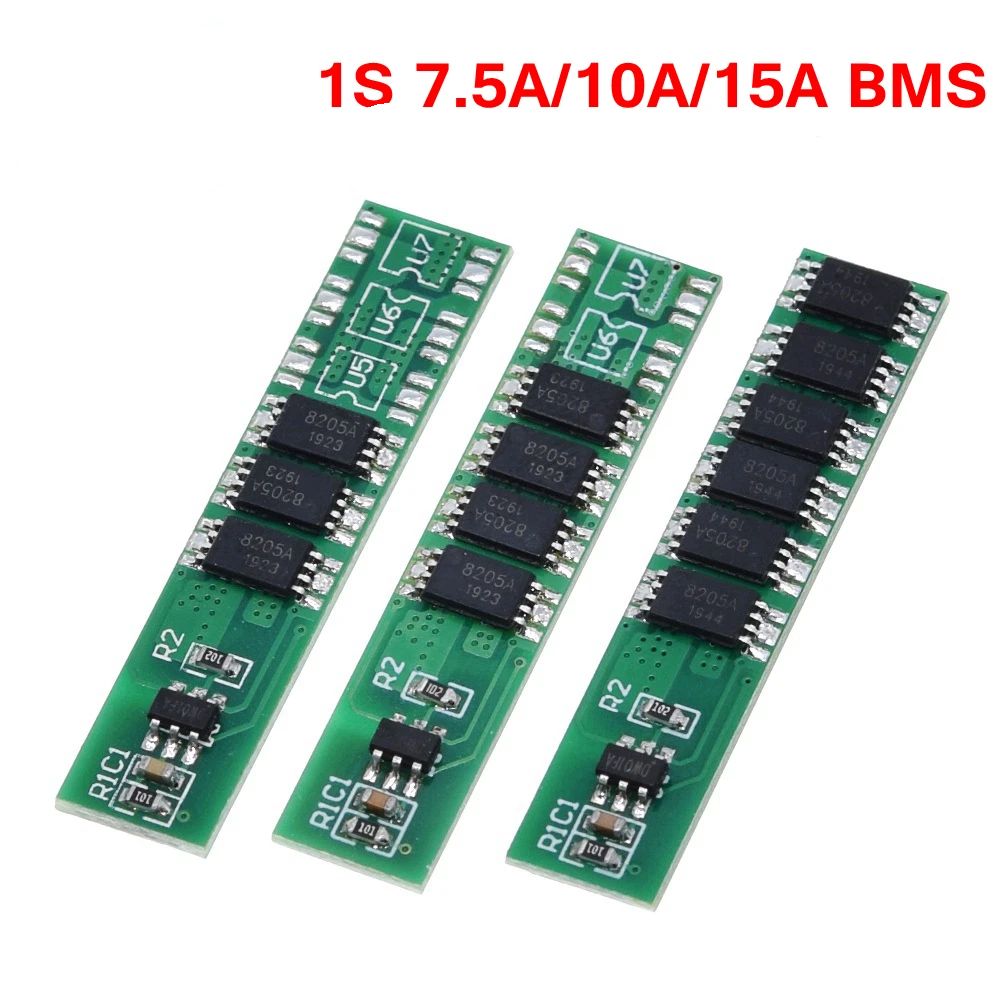 1/5pcs 1S 7.5A 10A 15A 3.7V Li-ion 3 4 6MOS BMS PCM Battery Protection Board PCM for 18650 Lithium Lion Battery