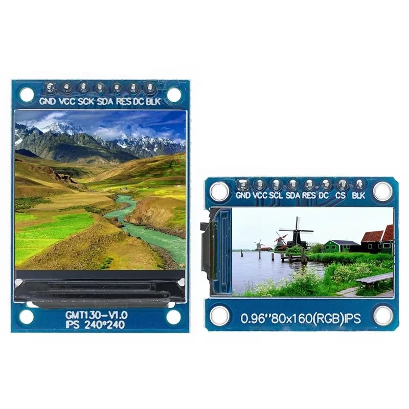 1/3PCS TFT Display 0.96 / 1.3 inch IPS 8P/7P SPI HD 65K Full Color LCD Module ST7735 Drive IC 80*160 (Not OLED) For Arduino
