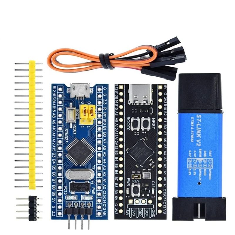 TZT STM32F103C8T6 CH32F103C8T6 ARM STM32 Minimum System Development Board STM32F401 STM32F411 + ST-LINK V2 Download Programmer